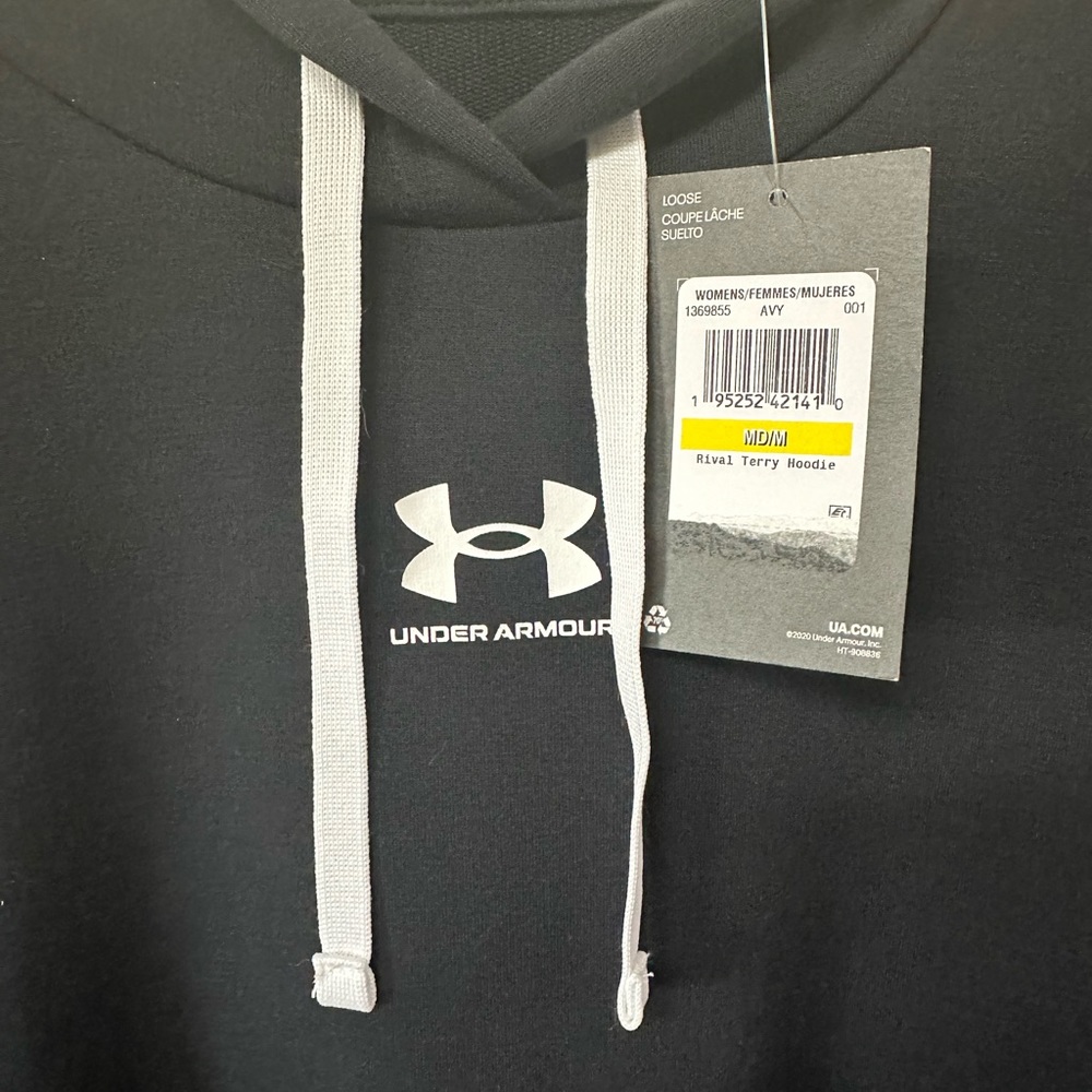 Women’s Under Armour UA Rival Medium Terry Hoodie New With Tag - Picture 5 of 8